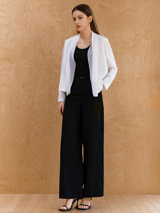 【桑蚕丝西装外套】26年春夏新品女士多层拼接真丝小外套 商品图1