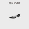 ROMI STUDIO“法式气质”漆面羊皮革尖头细跟黑色高跟鞋RWDRP33158 商品缩略图0