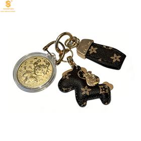 【香港周六福黄金钻石首饰】999足金马年马上手里有钱挂饰