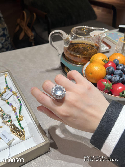 玻璃种蛋面戒指【6300503】具体价格微信咨询 商品图4