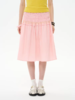 heris/H61124/粉色百褶压皱肌理 打揽松紧腰两穿设计 A字伞裙抹胸上衣 商品缩略图1
