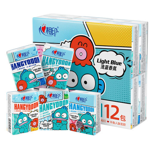 【福利拼团】(单条)心相印IP款12包装四层手帕纸（印花）PC3212 商品图0