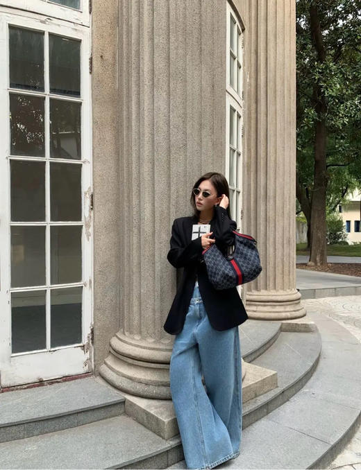 GUCCI Giglio 小号 丹宁 蓝色 托特包 商品图2