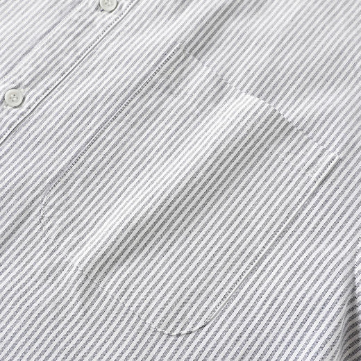 gxgjeans男装【棉100%】26夏款男士短袖条纹衬衫舒适柔然时尚百搭男上衣K&C 商品图2