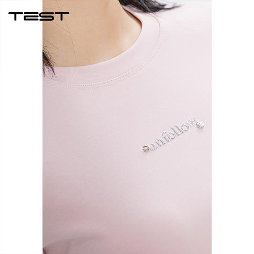 春上新简约字母印花正肩圆领短袖T恤1261043 商品图2