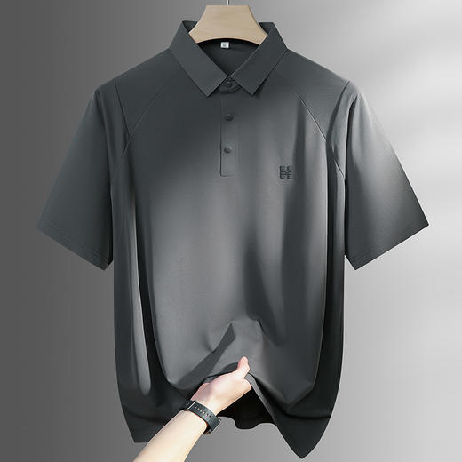 【DPF】大依优型大码男装夏季冰丝短袖POLO衫落肩显瘦商务休闲上衣T恤 商品图2