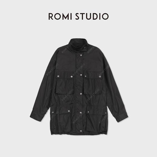 ROMI STUDIO“松弛率性”塔夫绸自然垂坠宽松中长款风衣RWDSWG2353 商品图1