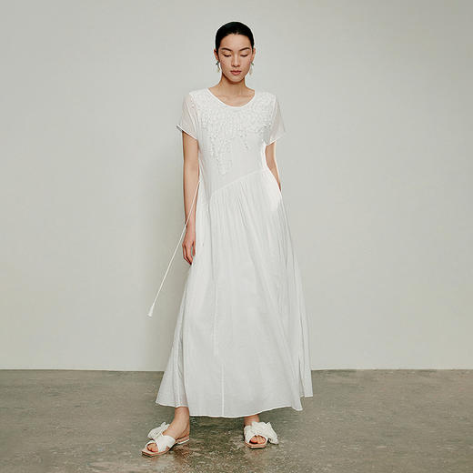 【林栖设计小店】手工系带|温柔花边百搭多色婴儿棉2026夏新款绣花连衣裙 商品图9