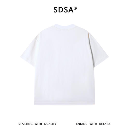 SDSA男装2026新款高贵轻奢简约卡通印花圆领短袖T恤百搭宽松上衣 商品图1