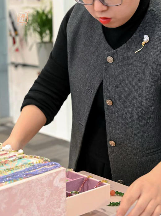 巴洛克珍珠.玉兰花925银镀金胸针 商品图3