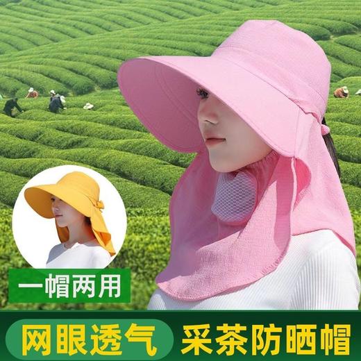 新款防晒帽防风防尘护脸护颈女骑车夏季遮阳帽户外工作田间采茶帽 商品图0