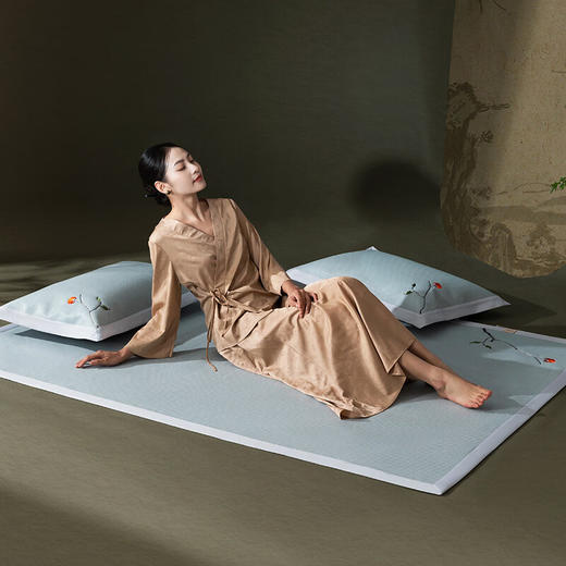 【高端系列 | 绣花软席】丝享河姆渡臻享柔藤绣花软席-翠竹柔软舒适家用凉席 商品图13