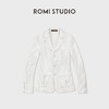 ROMI STUDIO“优雅绅士”汉麻混纺老钱气质白色西装外套RWDSWG2235 商品缩略图0