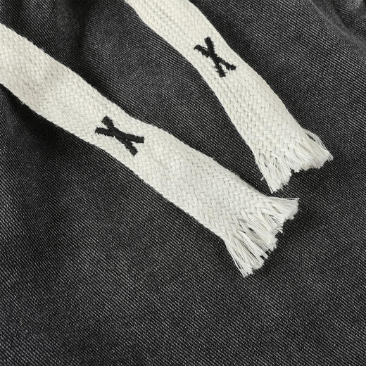 gxgjeans男装2026夏季休闲青年百搭水洗牛仔短裤松紧腰系绳简约男士直筒裤K&C 商品图4