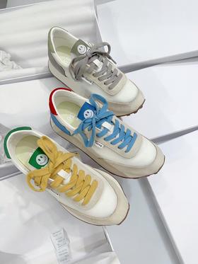 NNN11518笑脸真皮网面休闲鞋