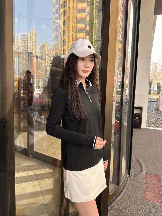 点此购买 迪桑特高尔夫女士PRO撞色修身长袖POLO衫 ly 343983 商品图10