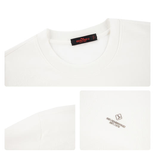 【国风图案】柒牌男装2026夏季新品含莱赛尔凉感清爽提花短袖T恤 130T72140 商品图3