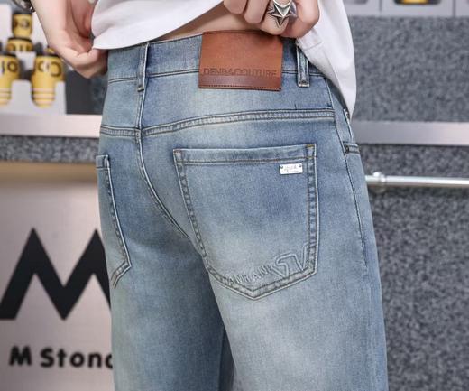 浅蓝色牛仔裤男修身小脚夏季青年弹力牛仔长裤   KDZC-666NCD512 商品图2