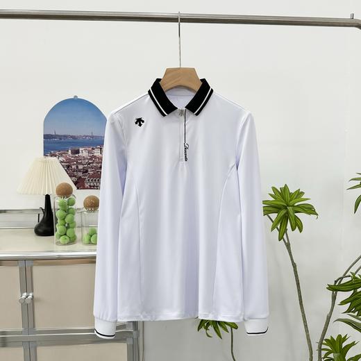 点此购买 迪桑特高尔夫女士PRO撞色修身长袖POLO衫 ly 343983 商品图1