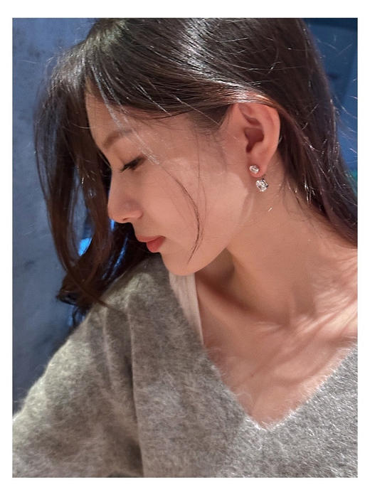 加州小众牌原单LH真钻耳钉 商品图6