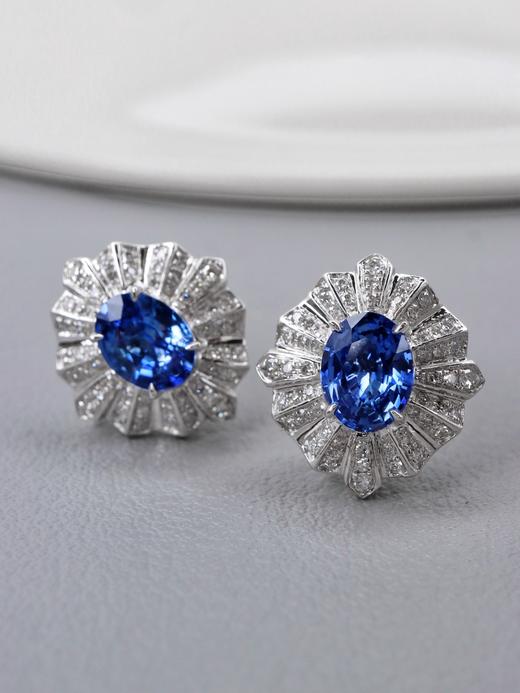 1.63ct蓝宝石耳钉 商品图3