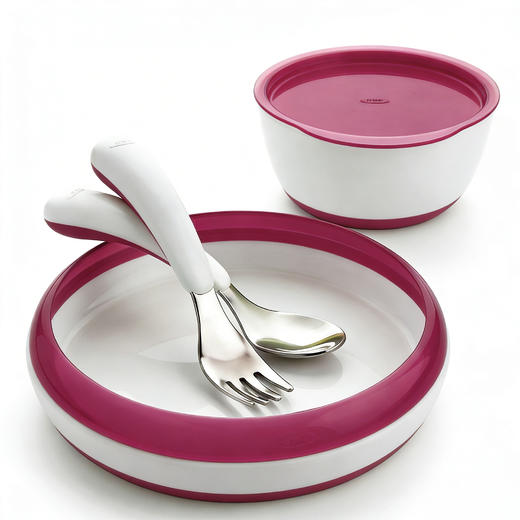 美国OXO ToTO婴幼儿叉勺盘碗餐具四件套 商品图3