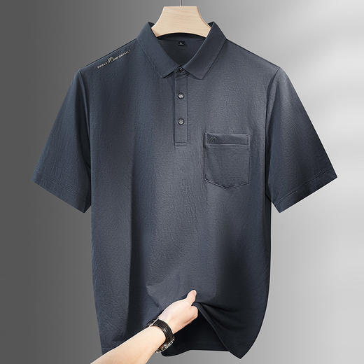 【DPF】【亚麻棉】大依优型大码男装夏季透气短袖POLO衫商务休闲上衣T恤 商品图1
