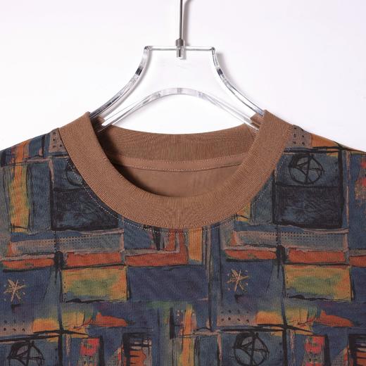 SDSA男装2026新款高贵轻奢潮牌油画抽象撞色圆领短袖T恤百搭时尚 商品图1