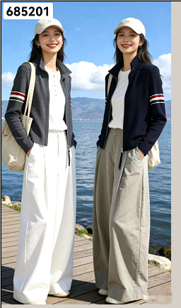 685201春款双拉链戴杠开衫针织外套 可做内搭可做开衫外套