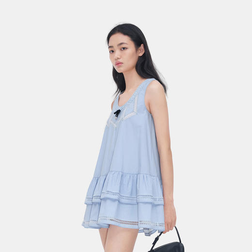 HERLIAN 2026年春夏新品蝴蝶结装饰蓬蓬下摆女连衣裙背心裙 商品图1