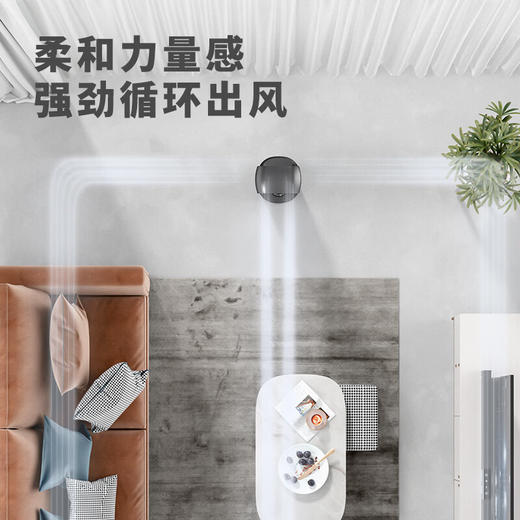 【西屋无叶风扇】广角送风自然循环风三档风速12H定时离心式风轮远程遥控轻音低噪 灰色款WTH-WY312 商品图4
