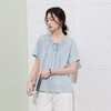 【莱赛尔】三彩2026夏季新款纯色小衫系带宽松上衣简约S 商品缩略图3