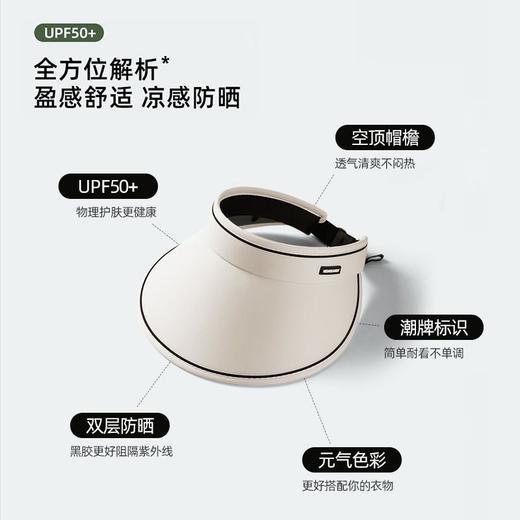 UPF50 夏季大帽檐空顶防晒帽女uv骑车防紫外线太阳帽子遮阳帽遮脸 商品图3