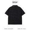 SDSA男装2026新款高贵轻奢韩系铆钉拼接翻领短袖衬衫百搭时尚上衣 商品缩略图1