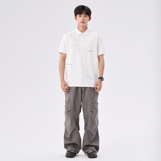 gxgjeans男装【含桑蚕丝】凉感印花男士短袖POLO衫26夏款潮流百搭上衣K&C 商品图4