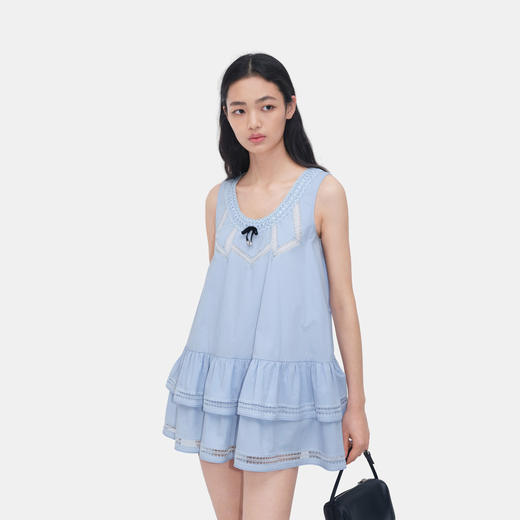 HERLIAN 2026年春夏新品蝴蝶结装饰蓬蓬下摆女连衣裙背心裙 商品图2