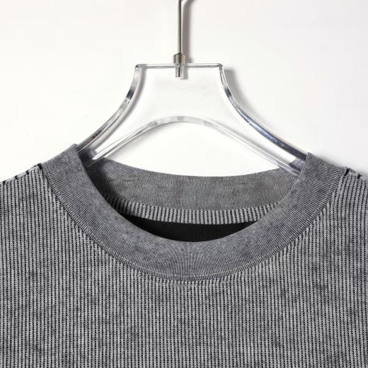 SDSA男装2026新款高贵轻奢美式简约明线圆领短袖T恤百搭时尚上衣 商品图2