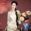 逸红颜《昭影》2026年夏新款定位烧花慵懒淡颜系新中式连衣裙女 商品缩略图2