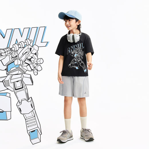 男童全腰梭织短裤夏季新款安奈儿童装EB626603 商品图6