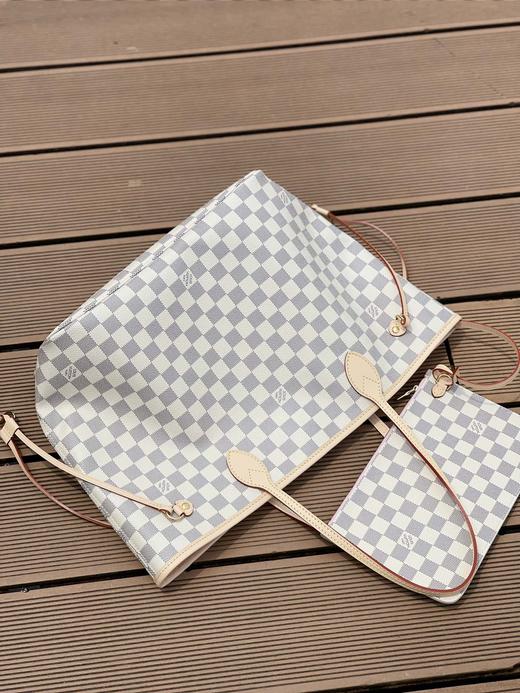 驴家 neverfull 中号 白色棋盘格 中号 粉色内里（JPH） 商品图5