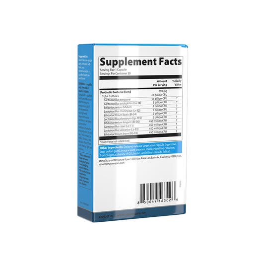 10种益生菌600亿 肠胃平衡菌群活性美国原装进口30粒NS倍能适 商品图1