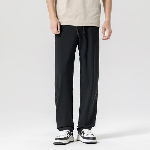 gxgjeans男装【高弹零压】26春款男士休闲长裤轻薄透气垂顺纯色运动直筒裤男K&C 商品图1