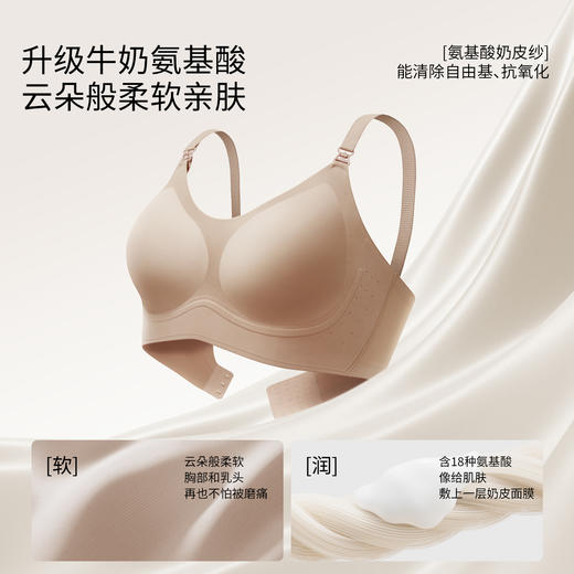 【内衣内裤专场】嫚熙云朵小奶皮孕妇哺乳内衣聚拢防下垂文胸孕期专用产后喂奶舒适 商品图1