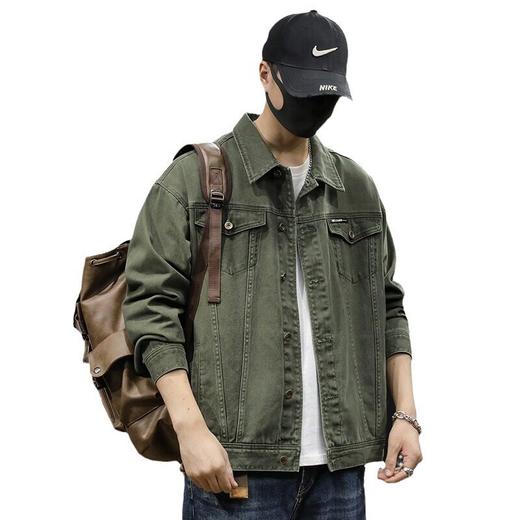 【DYG】大依优型大码男装春秋重磅牛仔夹克复古工装牛仔夹克长袖棉质外套 商品图4