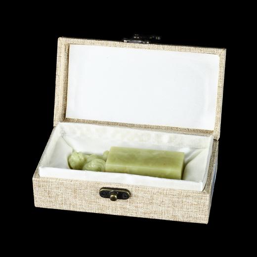 孤品18041青田封门冻石古兽钮方章姓名章书画闲章2.5*2.5*8.8cm 商品图5