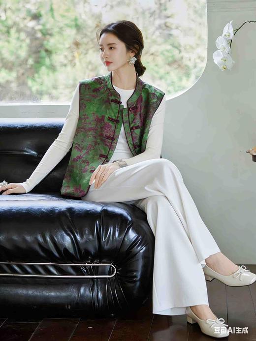 648T07春上新 时尚气质国风马甲背心 商品图1