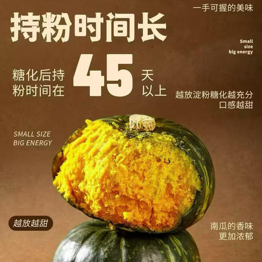 叁色栗贝贝南瓜 进口种源 粉糯香甜19.9/2粒 商品图0