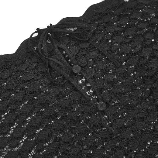 ROMI STUDIO伊力特混纺立体菱格肌理花型挑孔吊带背心 RWDSST2921 商品图3