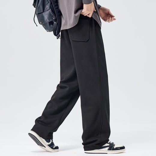 【DYG】大依优型大码男装春秋加长版休闲裤松紧腰宽松纯色百搭直筒卫裤 商品图1