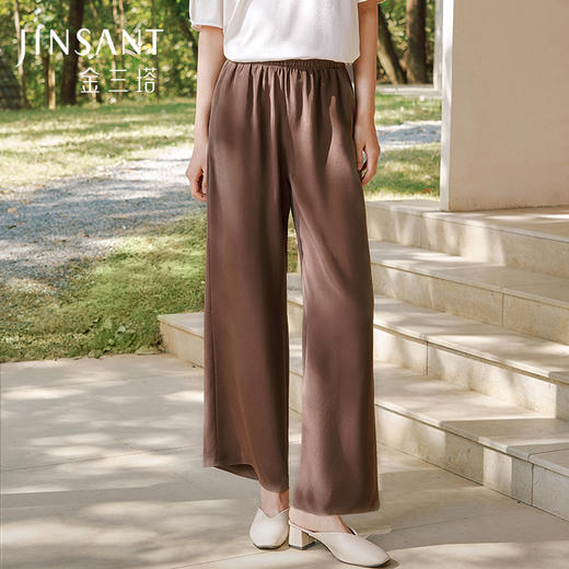 重磅桑蚕丝直筒裤 商品图3